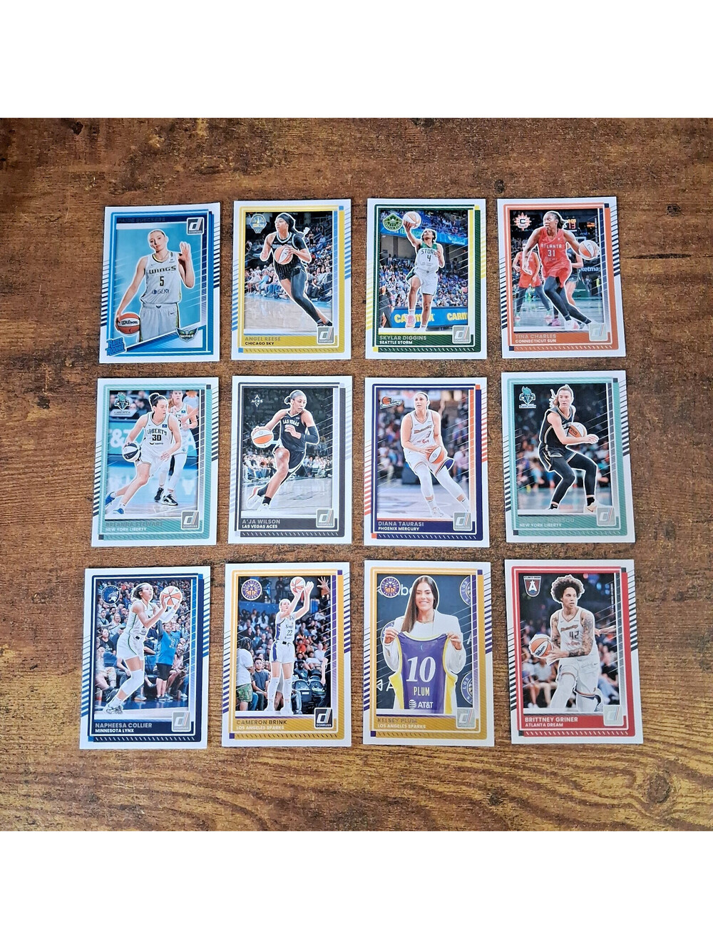 Lot of 12 WNBA Star Player Cards, 2025 Donruss, Paige A'ja Brink Plum Reese